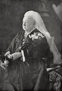 Viktória királynő (1819-1901) 1899 körül (fekete-fehér fénykép)